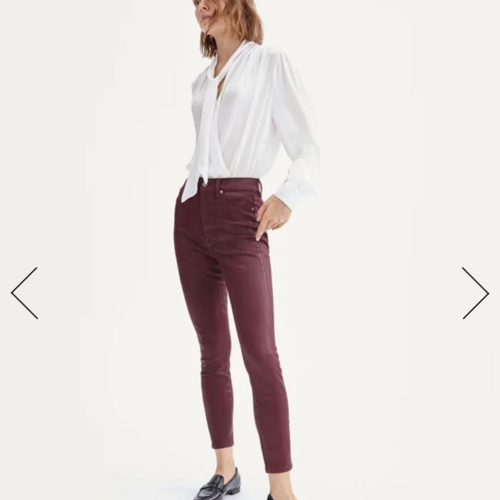 🆕High Waisted Ankle Skinny Jean en Merlot🆕